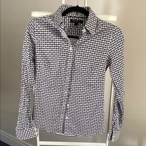Women’s Black and White Patterned Shirt